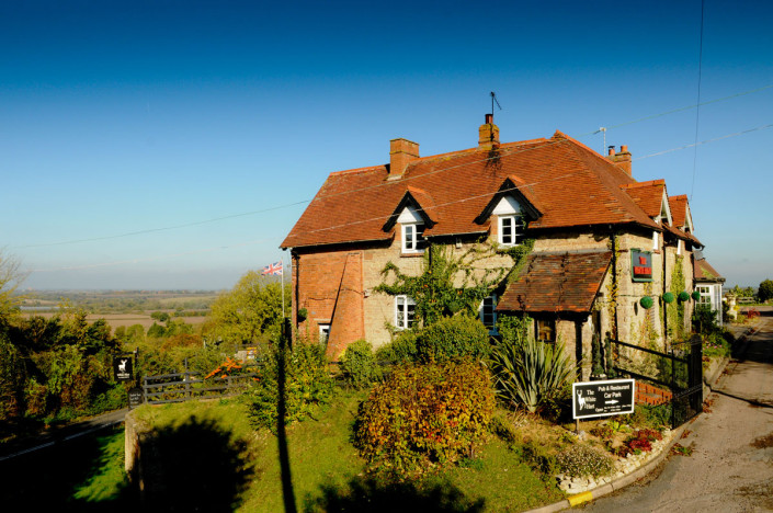 The White Hart Inn Ufton View from the hill